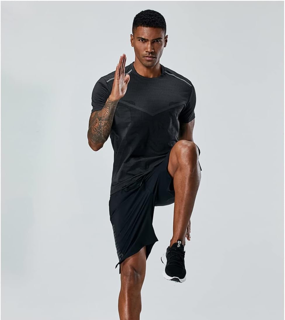 5 Pack Men\u2019s Active Quick Dry Crew Neck T Shirts | Athletic Running Gym Workout Short Sleeve Tee Tops Bulk - Image 7