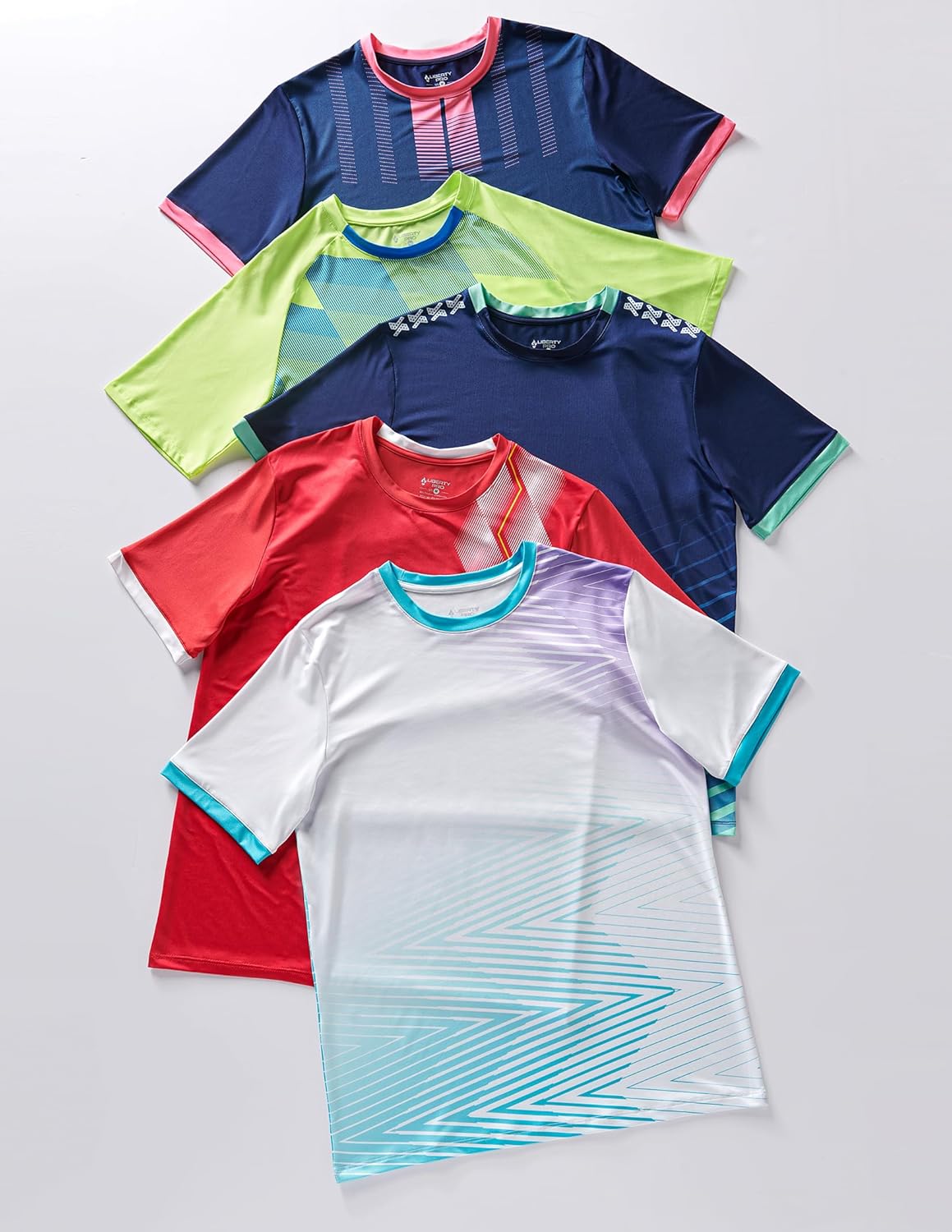 5 Pack Men\u2019s Active Quick Dry Crew Neck T Shirts | Athletic Running Gym Workout Short Sleeve Tee Tops Bulk - Image 6