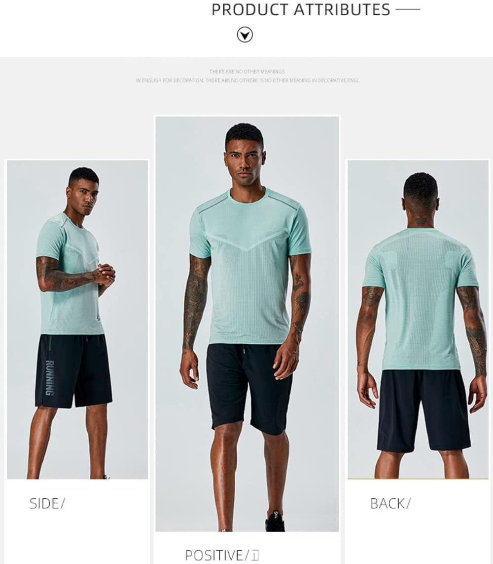 5 Pack Men\u2019s Active Quick Dry Crew Neck T Shirts | Athletic Running Gym Workout Short Sleeve Tee Tops Bulk - Image 3