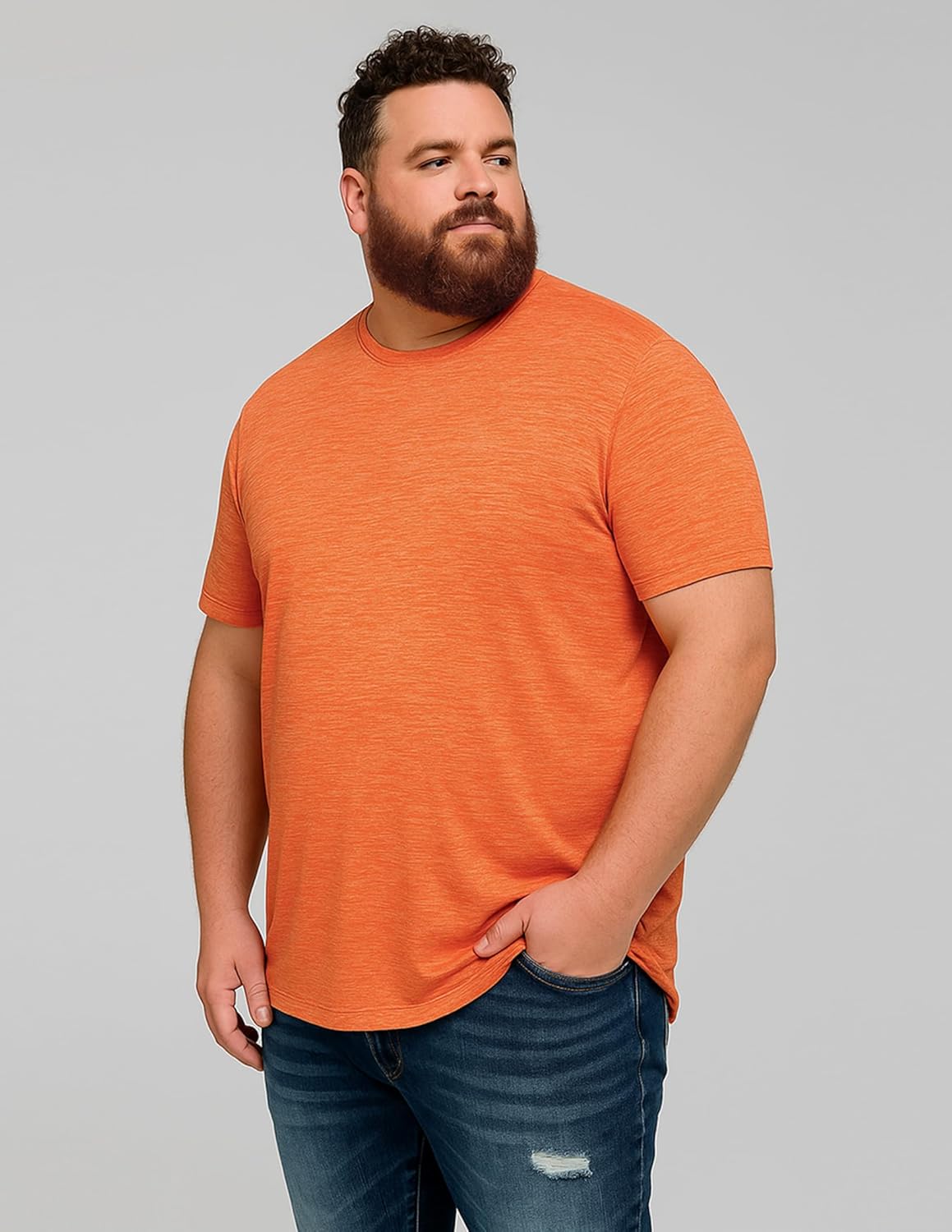 5 Pack Men\u2019s Active Quick Dry Crew Neck T Shirts | Athletic Running Gym Workout Short Sleeve Tee Tops Bulk - Image 4