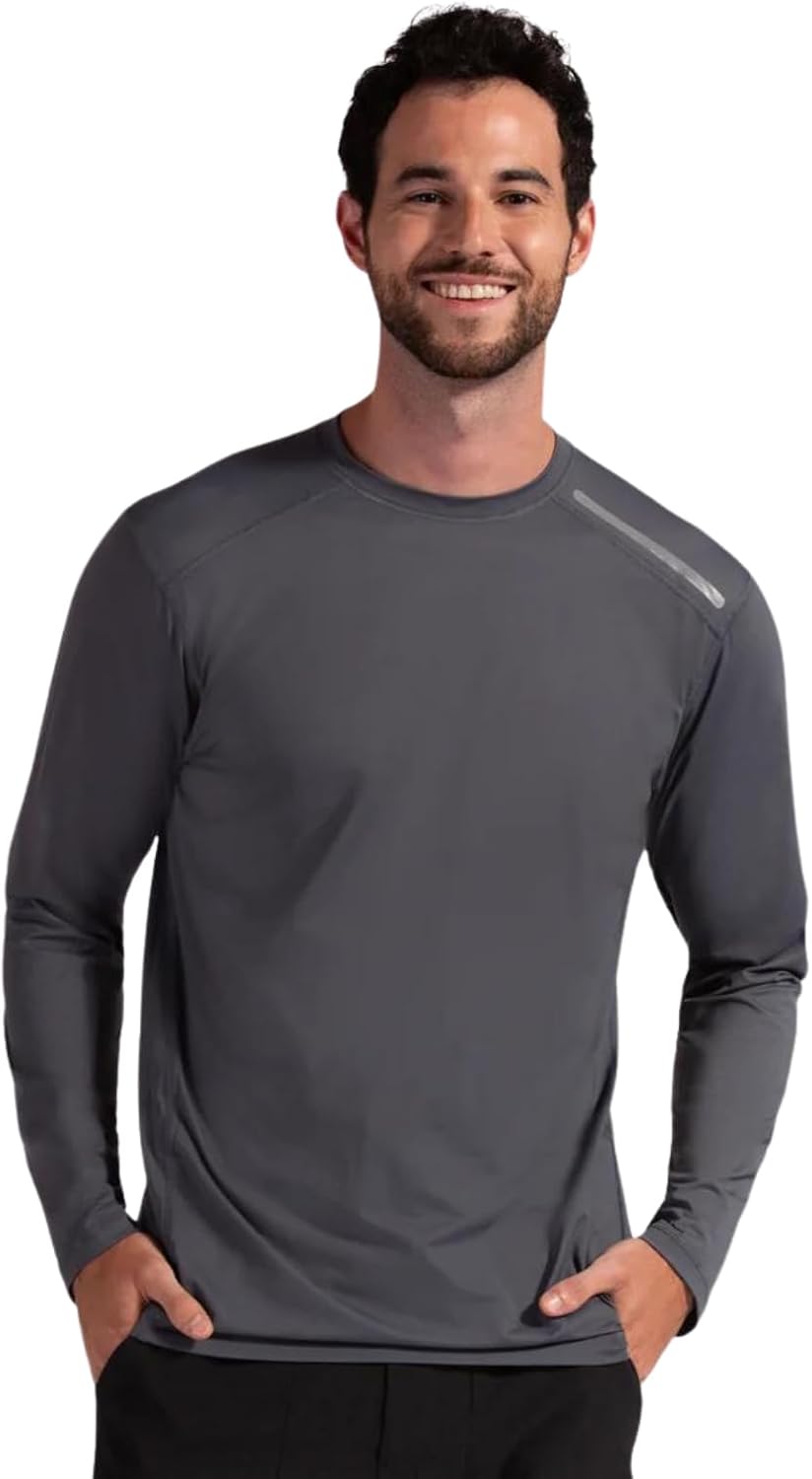 BloqUV Men's UPF 50+ Sun Protection Long Sleeve Active Jet Tee - Image 2