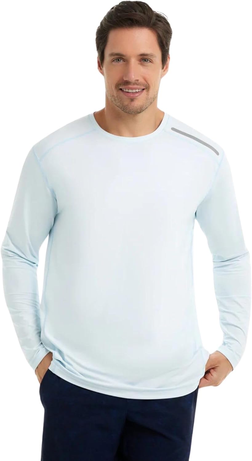 BloqUV Men's UPF 50+ Sun Protection Long Sleeve Active Jet Tee - Image 13