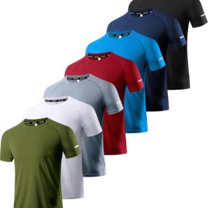 Boyzn 1, 3, 5 or 7 Pack Men's Workout Running Shirts, Dry Fit Moisture Wicking T-Shirt, Gym Athletic Short Sleeve Tee Shirts
