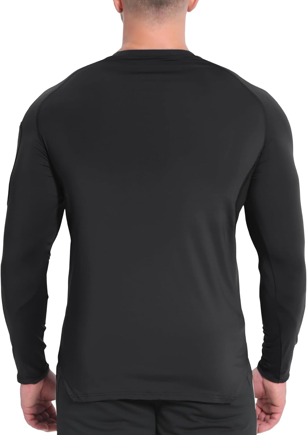 BROKIG Men's Armzip Long Sleeve Running Shirts Quick Dry Sun Protection UV UPF 50+ Jogging T Shirts Zip Pocket Gym Workout - Image 4