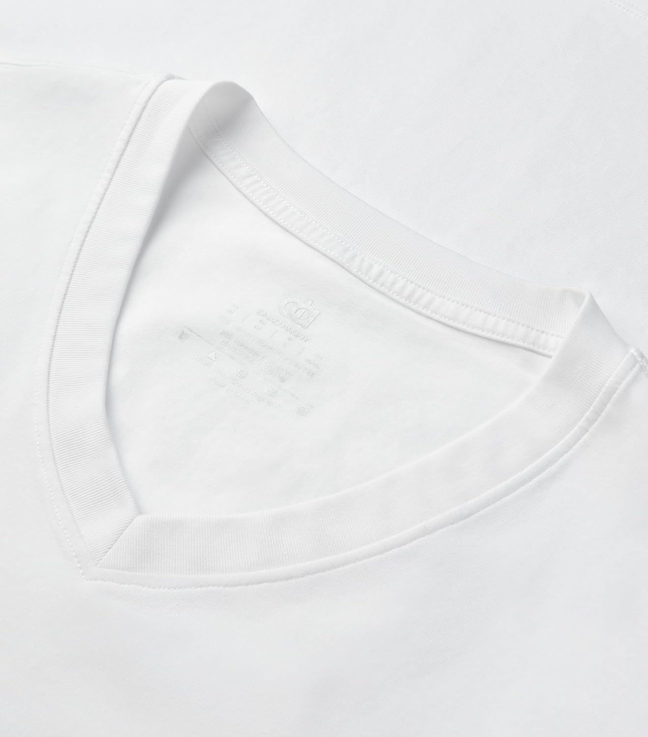 DAVID ARCHY Men's Undershirt Cotton Sorona Blended Moisture-Wicking Crewneck\/V-Neck T-Shirts Stretch for Men 3-Pack - Image 3