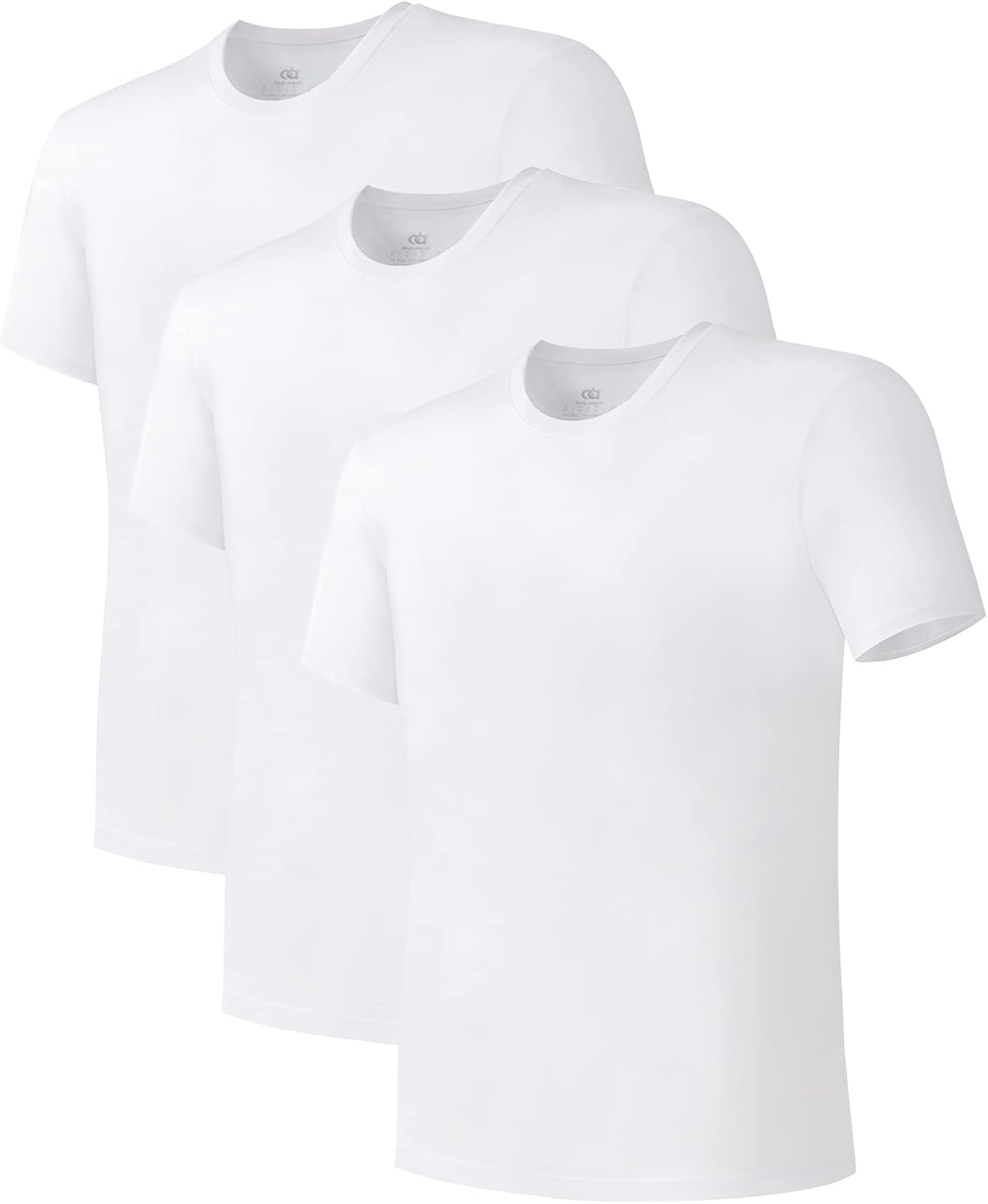 DAVID ARCHY Men's Undershirt Cotton Sorona Blended Moisture-Wicking Crewneck\/V-Neck T-Shirts Stretch for Men 3-Pack - Image 5