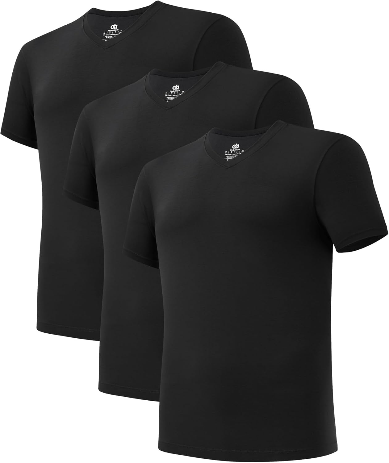DAVID ARCHY Men's Undershirt Cotton Sorona Blended Moisture-Wicking Crewneck\/V-Neck T-Shirts Stretch for Men 3-Pack - Image 6