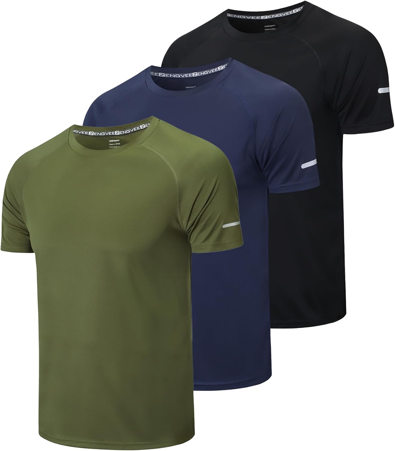 frueo Men's 1\/3 Pack Workout Shirts Quick Dry Moisture Wicking Short Sleeve Mesh Athletic T-Shirts - Image 19