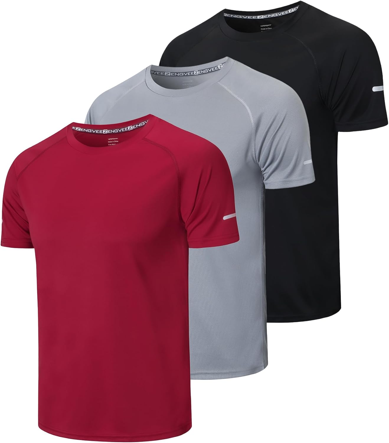 frueo Men's 1\/3 Pack Workout Shirts Quick Dry Moisture Wicking Short Sleeve Mesh Athletic T-Shirts - Image 21