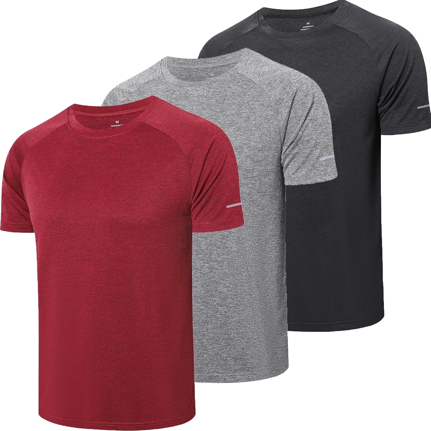 frueo Men's 1\/3 Pack Workout Shirts Quick Dry Moisture Wicking Short Sleeve Mesh Athletic T-Shirts - Image 17