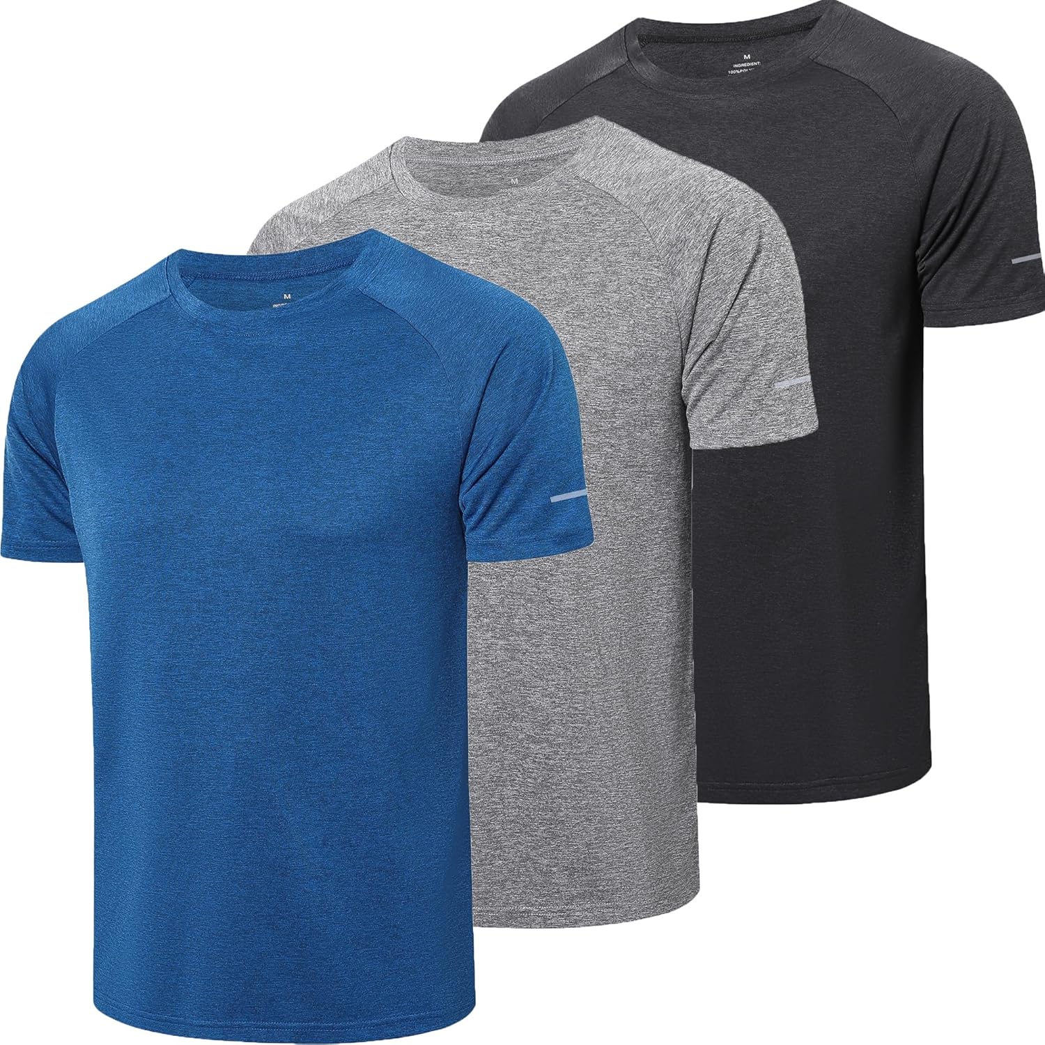 frueo Men's 1\/3 Pack Workout Shirts Quick Dry Moisture Wicking Short Sleeve Mesh Athletic T-Shirts - Image 14