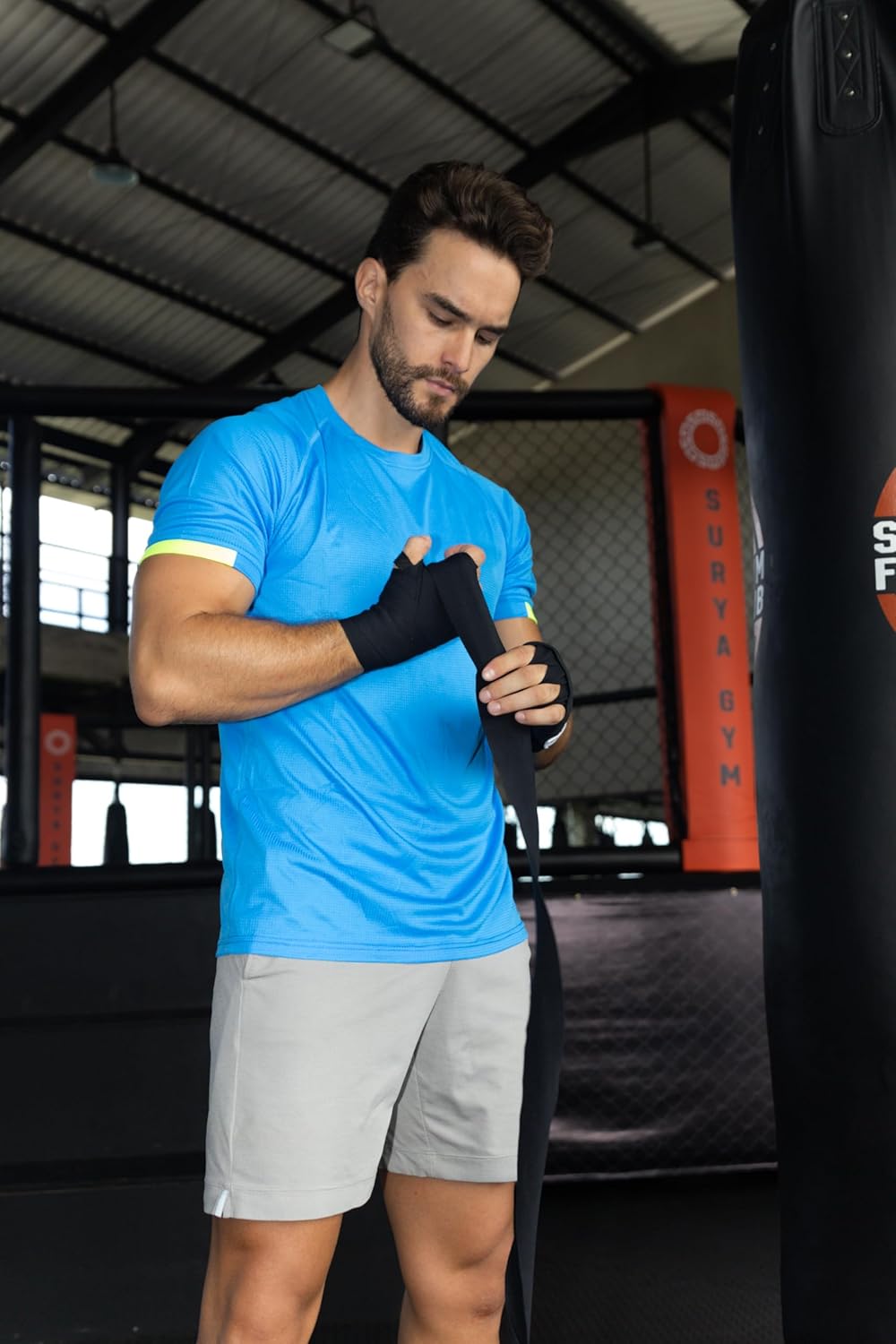 HUAKANG 5 Pack Workout Shirts for Men Quick Dry Crew Neck Short Sleeve Tee Tops Moisture Wicking Athletic Light Gym T-Shirts - Image 4