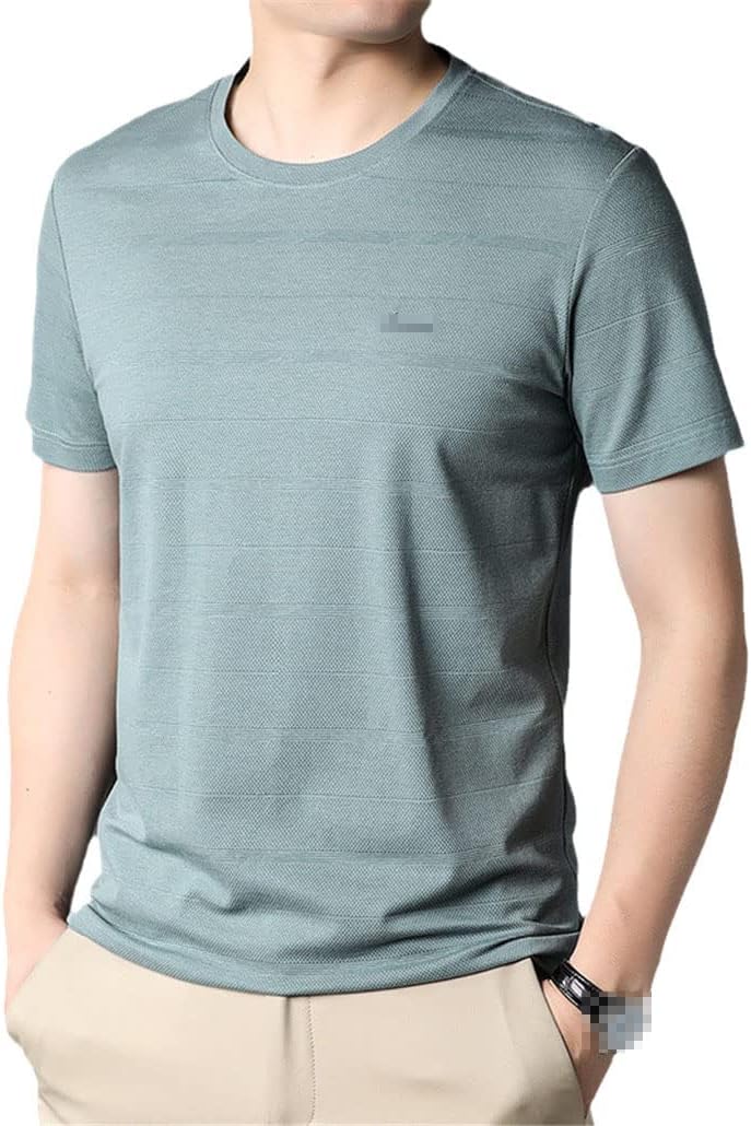 keusyoi Men T-Shirt Tops Short Sleeve Basic Business Casual Tees Summer Athletic T-Shirts Mens Clothes