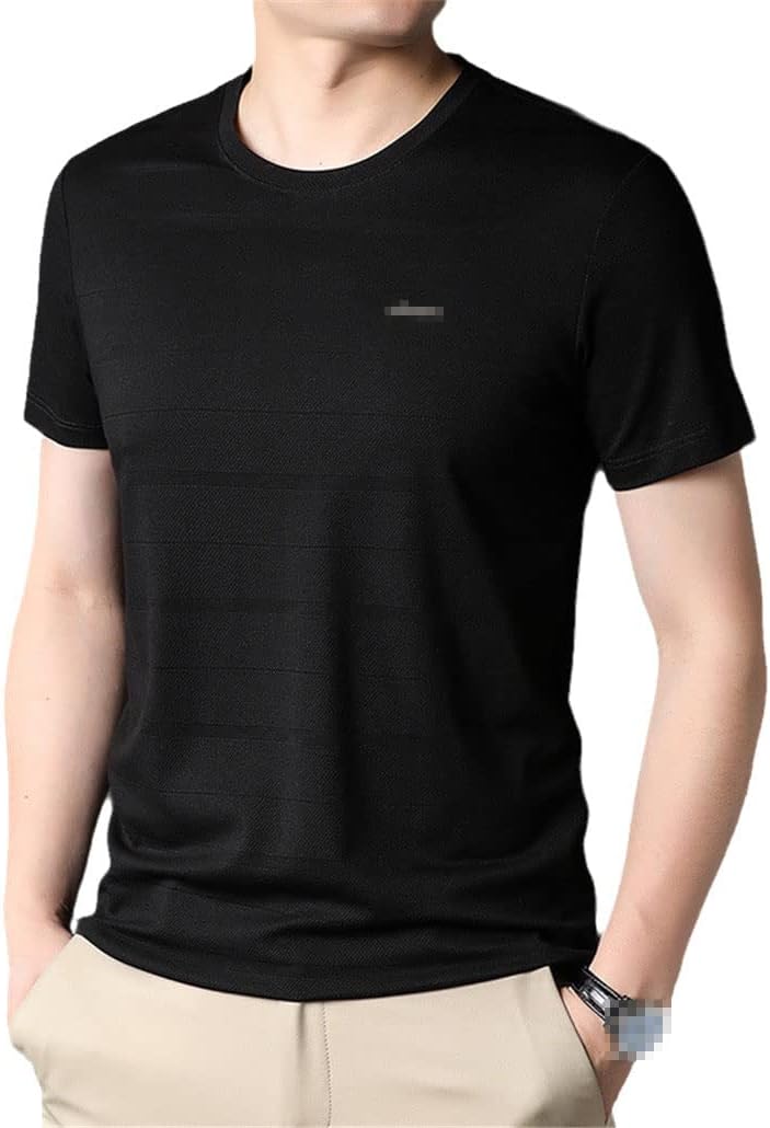 keusyoi Men T-Shirt Tops Short Sleeve Basic Business Casual Tees Summer Athletic T-Shirts Mens Clothes - Image 8