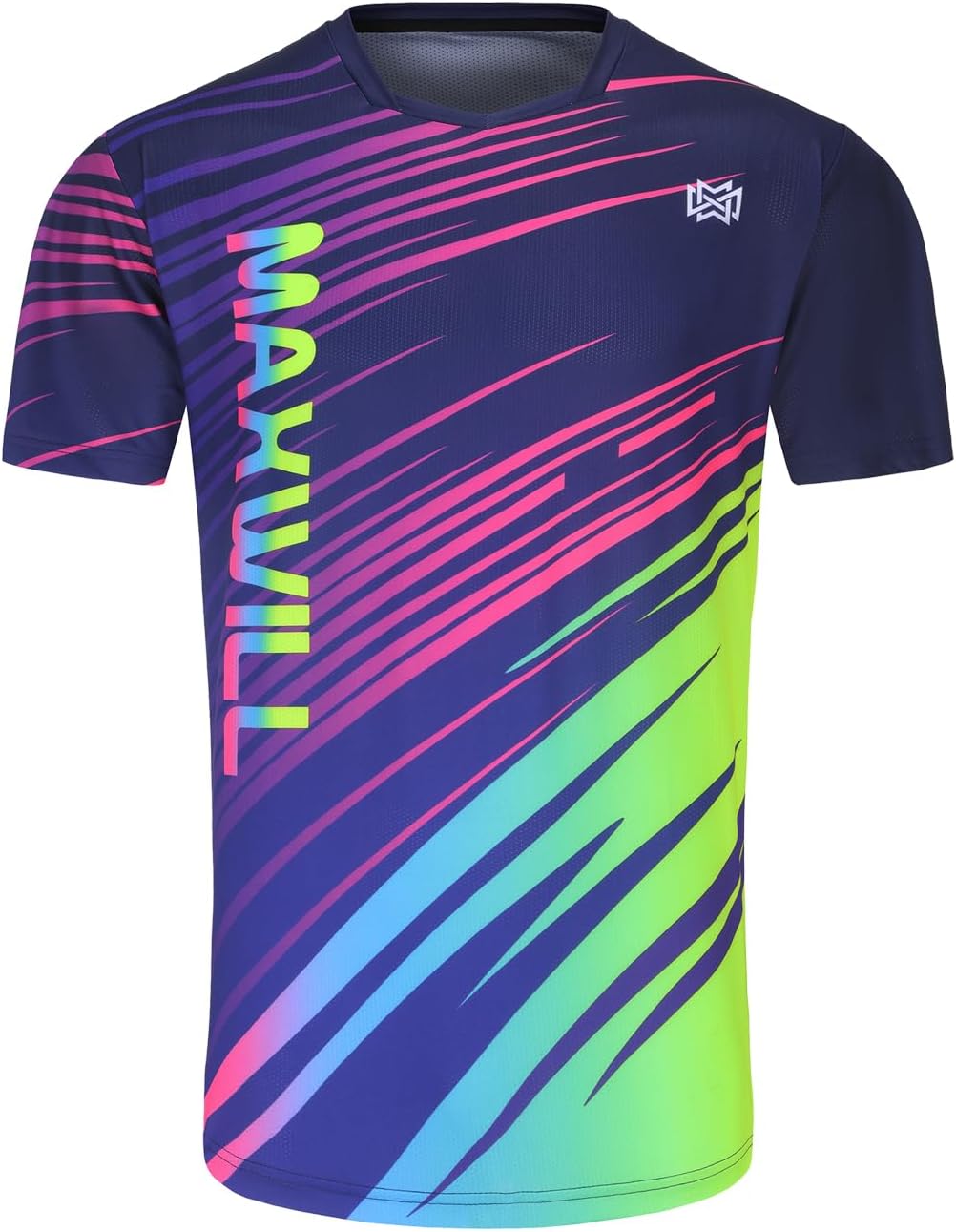 Maxwill Active Short Sleeve Sports T-Shirt \u2013 Quick-Dry,Lightweight Performance Tee in Blue Neon Green