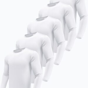 Men's 1, 3 or 5 Pack Performance Long Sleeve T-Shirts, UPF 50+ Sun Protection Shirts, Athletic Gym Workout Shirts for Running
