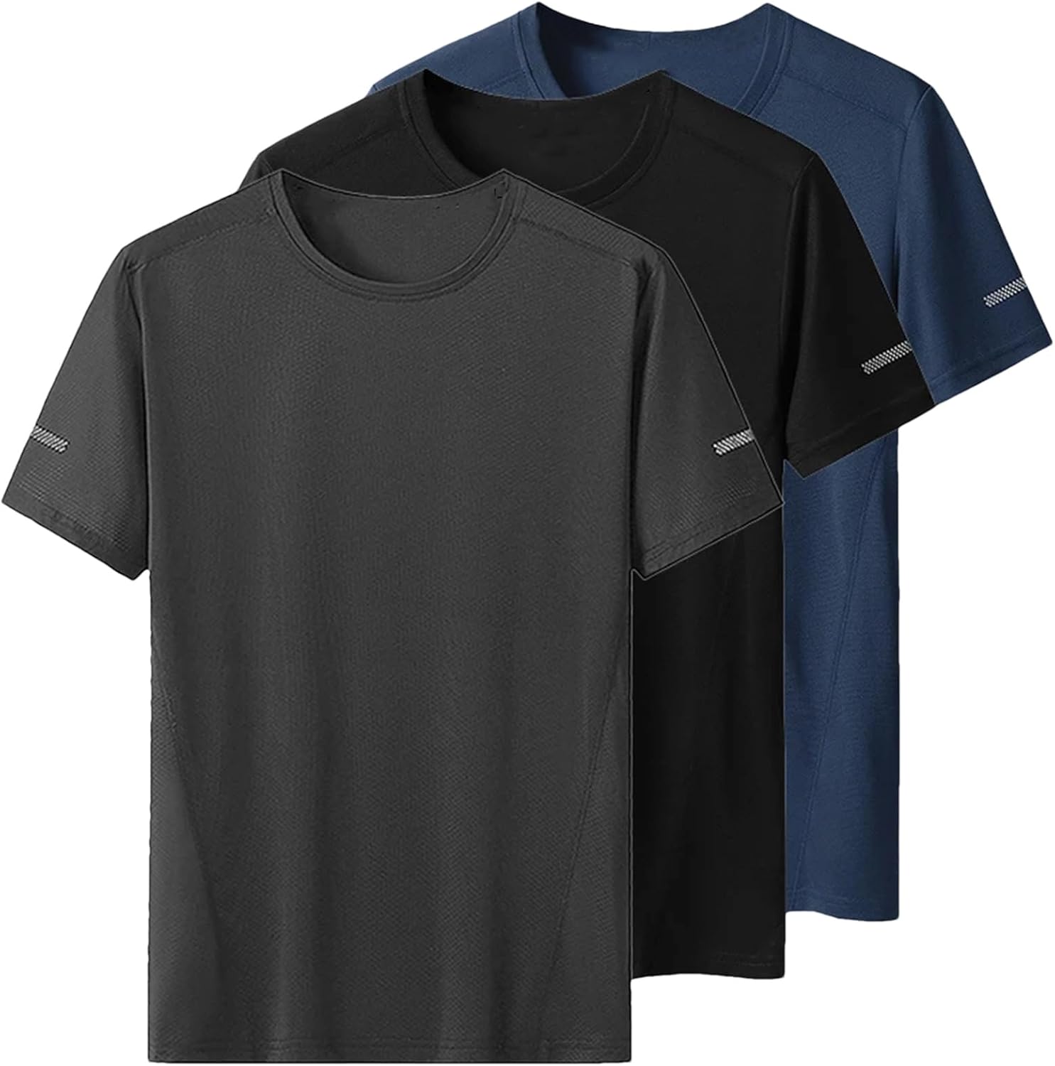 Men's 3-Pack Quick-Dry Sport T-Shirt, Oversized Round Neck Fitness Casual - Image 8