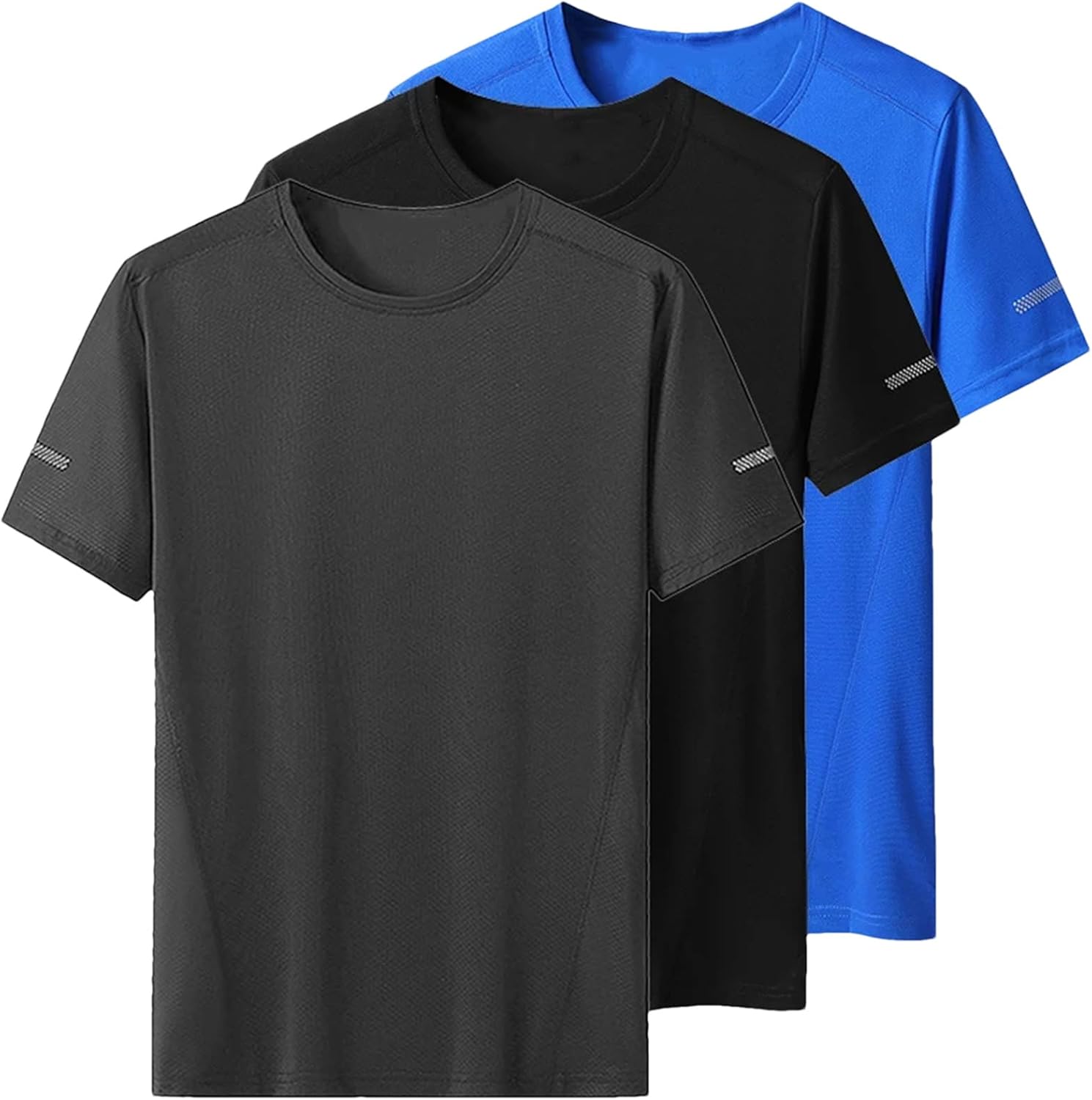 Men's 3-Pack Quick-Dry Sport T-Shirt, Oversized Round Neck Fitness Casual - Image 18