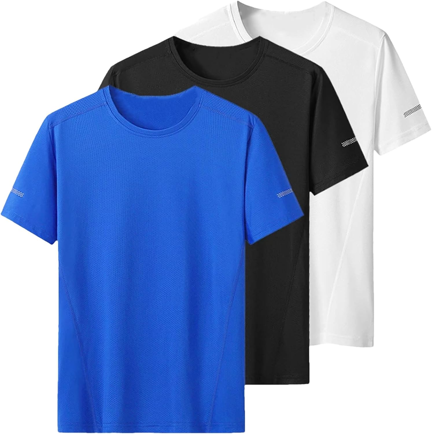 Men's 3-Pack Quick-Dry Sport T-Shirt, Oversized Round Neck Fitness Casual - Image 20