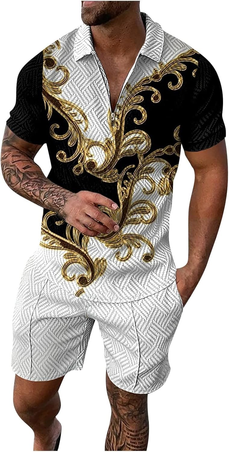 Men’s Activewear Quick Dry Premium Fabric Muscle Gym Workout Fashion Mens T Shirt Hawaiian Shirt Tees (Gold, S)
