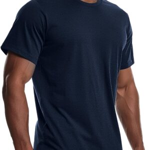 Men's Cooling Workout Shirts Bamboo Viscose Anti Odor Moisture Wicking Athletic Short Sleeve Lightweight Loose Gym Tee