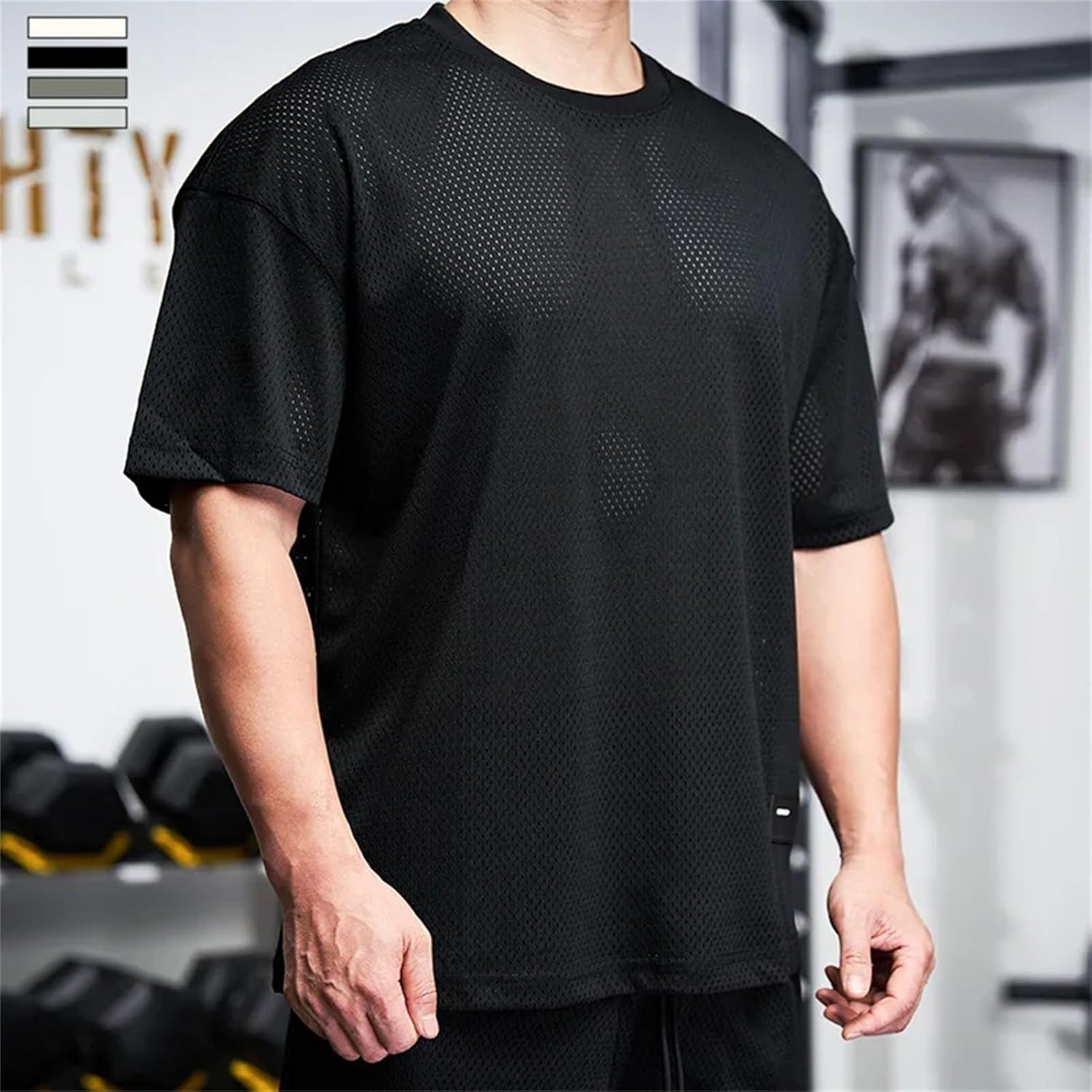 Men's Loose Gym T-Shirt, Quick-Dry Tennis Football Casual - Image 6
