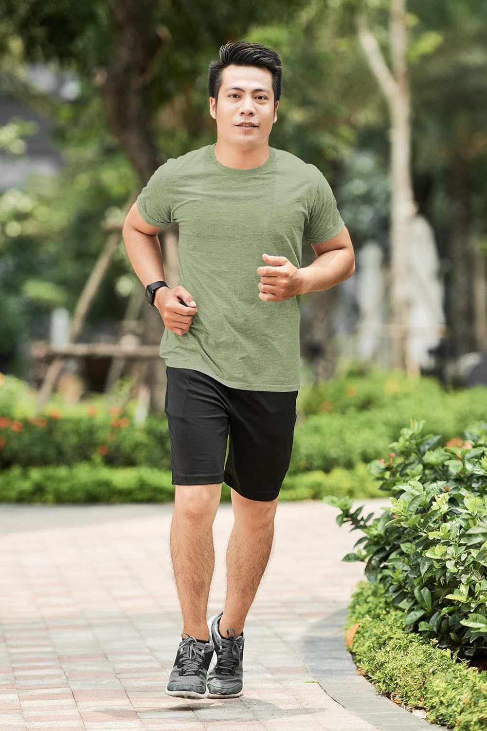 Men's Soft Heather Plain T Shirts Athletic Running Gym Workout Short Sleeve Tee - Image 8