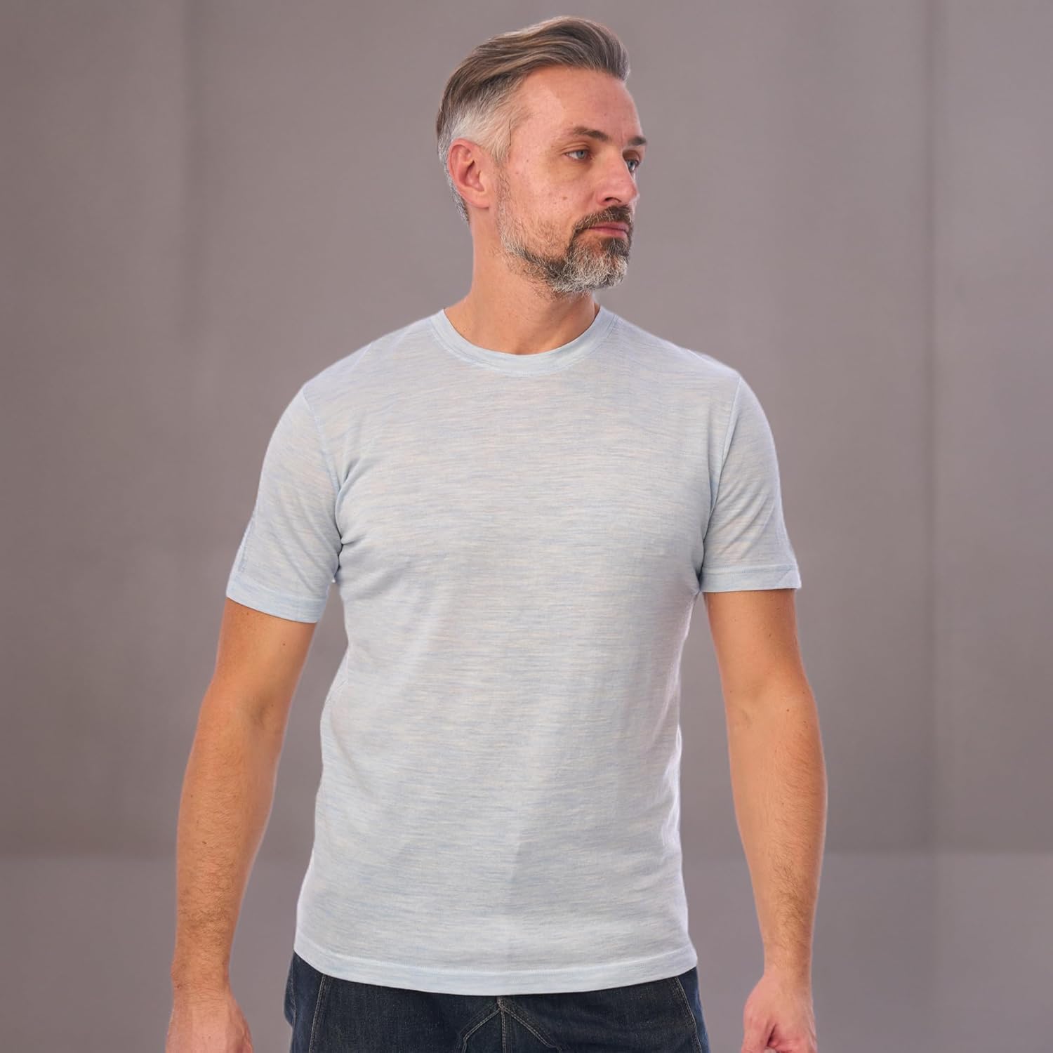 Merino Wool T-Shirt Mens - Short Sleeve Merino Wool Shirts for Men Sport Lightweight Thermal Base Layer Hiking Tshirt - Image 8