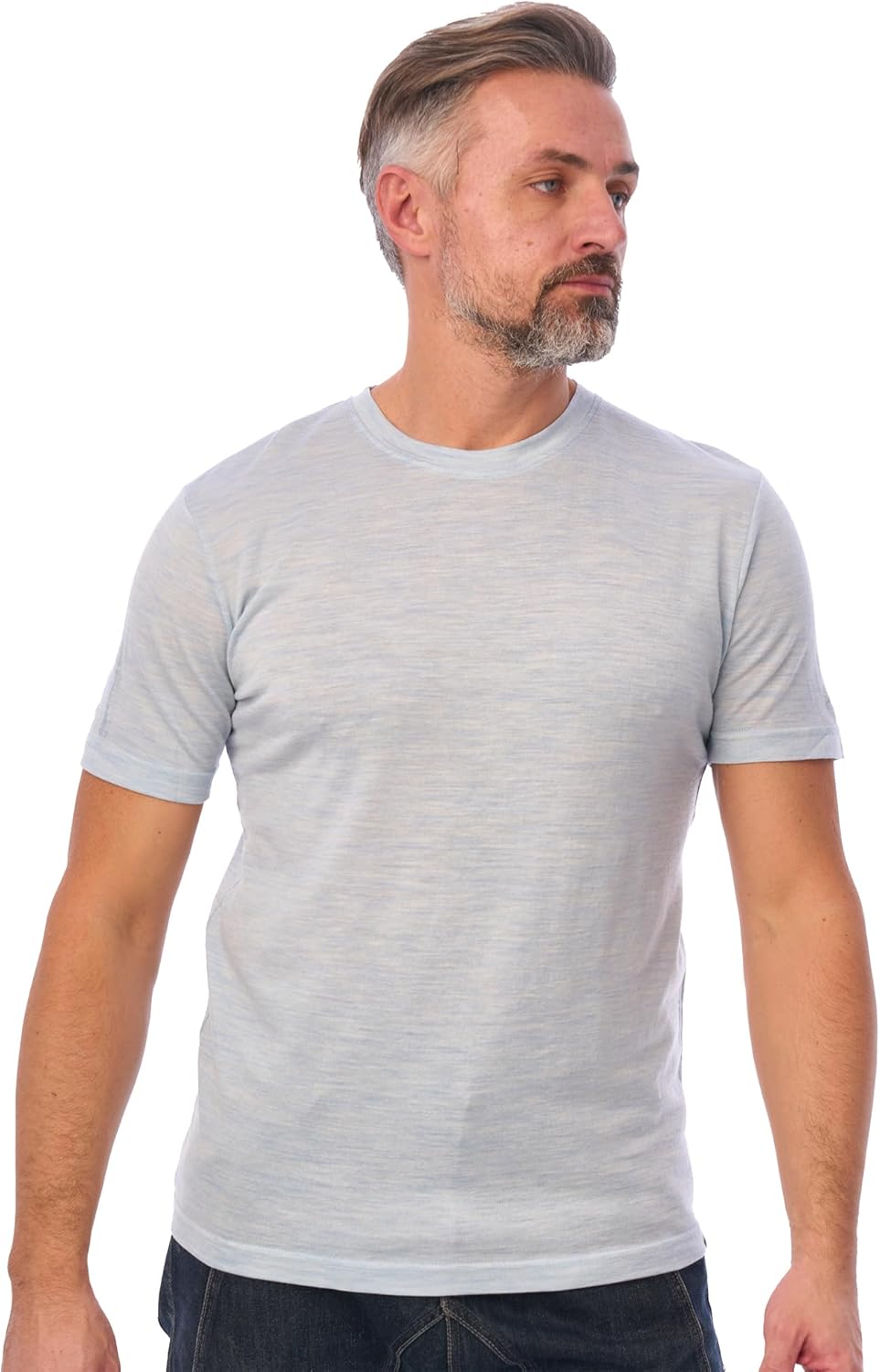 Merino Wool T-Shirt Mens - Short Sleeve Merino Wool Shirts for Men Sport Lightweight Thermal Base Layer Hiking Tshirt