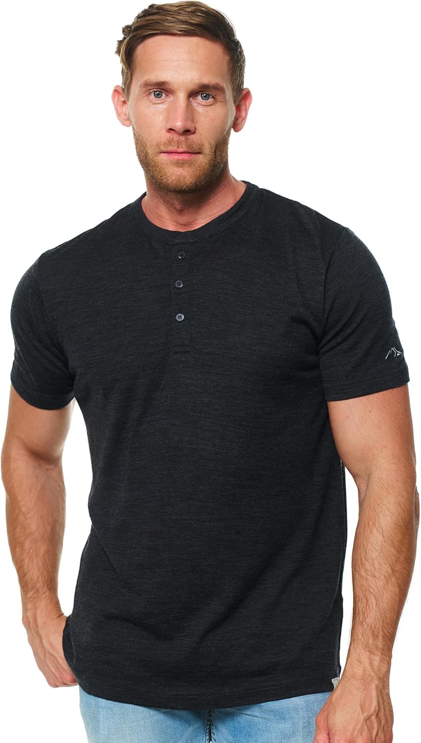 Merino Wool T-Shirt Mens - Short Sleeve Merino Wool Shirts for Men Sport Lightweight Thermal Base Layer Hiking Tshirt - Image 12