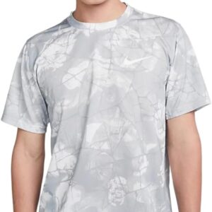 Nike Men’s Dri-FIT Legend All-Over Print Training T-Shirt Small White/Gray