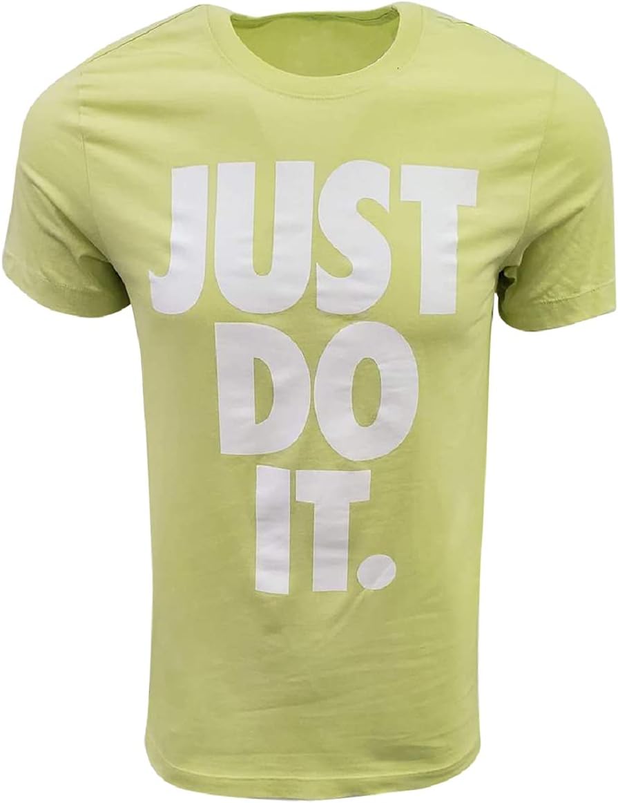 Nike Men's Just Do It Big Logo T-Shirt (X-Large, Lime Green)