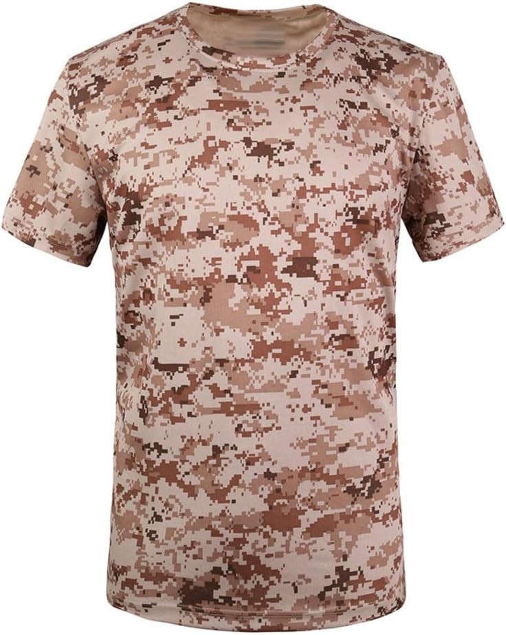 NSUQOA JSEIAJB Quick Dry Camouflage T Shirt Men O-Neck Short Sleeve Breathable Tee Tops Camo Fitness T-Shirts(E,S Code) - Image 3