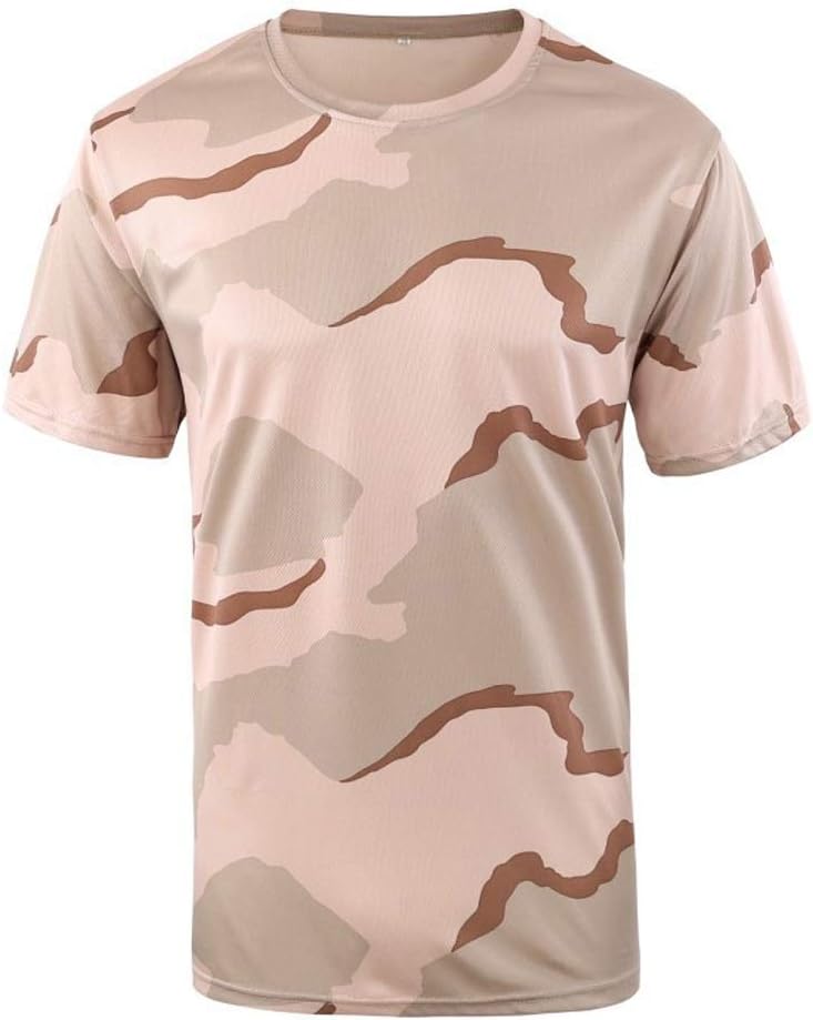 NSUQOA JSEIAJB Quick Dry Camouflage T Shirt Men O-Neck Short Sleeve Breathable Tee Tops Camo Fitness T-Shirts(E,S Code) - Image 4