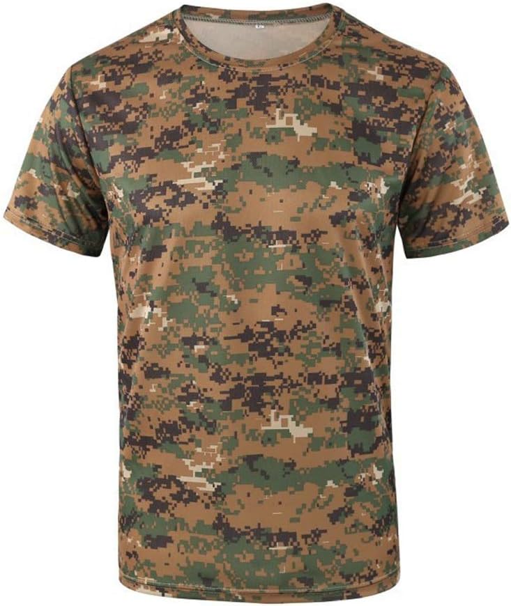 NSUQOA JSEIAJB Quick Dry Camouflage T Shirt Men O-Neck Short Sleeve Breathable Tee Tops Camo Fitness T-Shirts(E,S Code) - Image 5