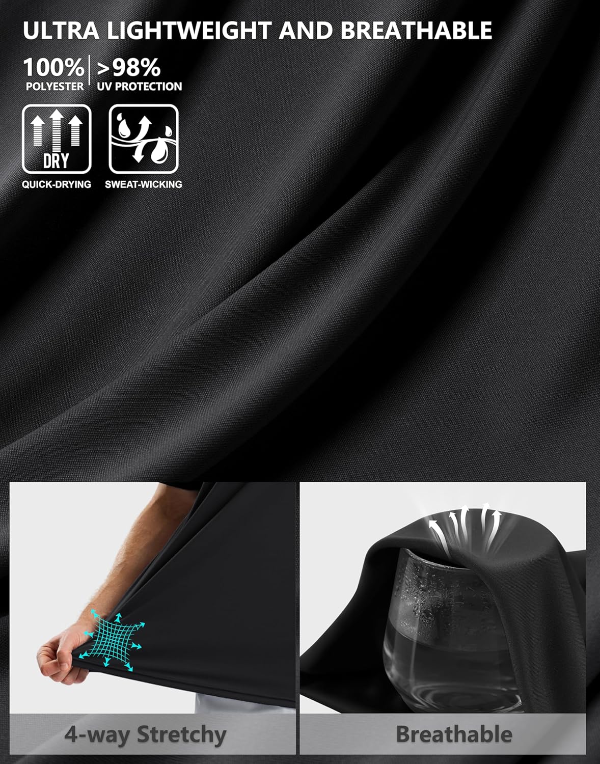 Pudolla Men's Workout Running T-Shirts Lightweight Quick Dry Athletic Gym Shirts for Men Short Sleeve Sport Tee Tops - Image 5