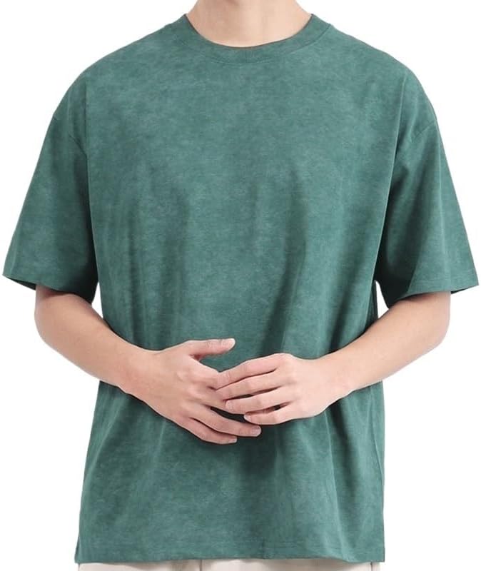 Retro Outdoor Sports Short Sleeves Fashion Cotton Round Neck Quick Dry T-Shirt Casual Breathable Loose Vest(Gray,X-Large)