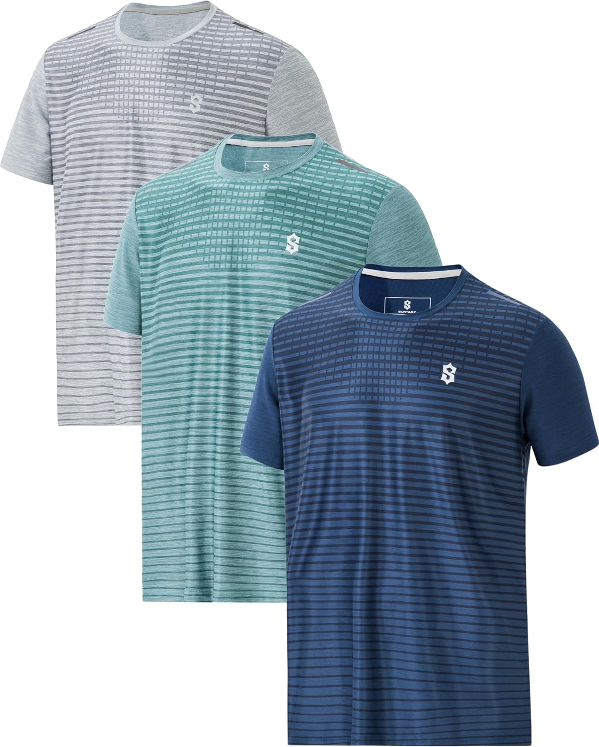 SUNTASY Men's Dry Fit Workout Shirts - Moisture-Wicking, Quick-Dry, 4-Way Stretch Premium Athletic Tees for Running & Sports - Image 20