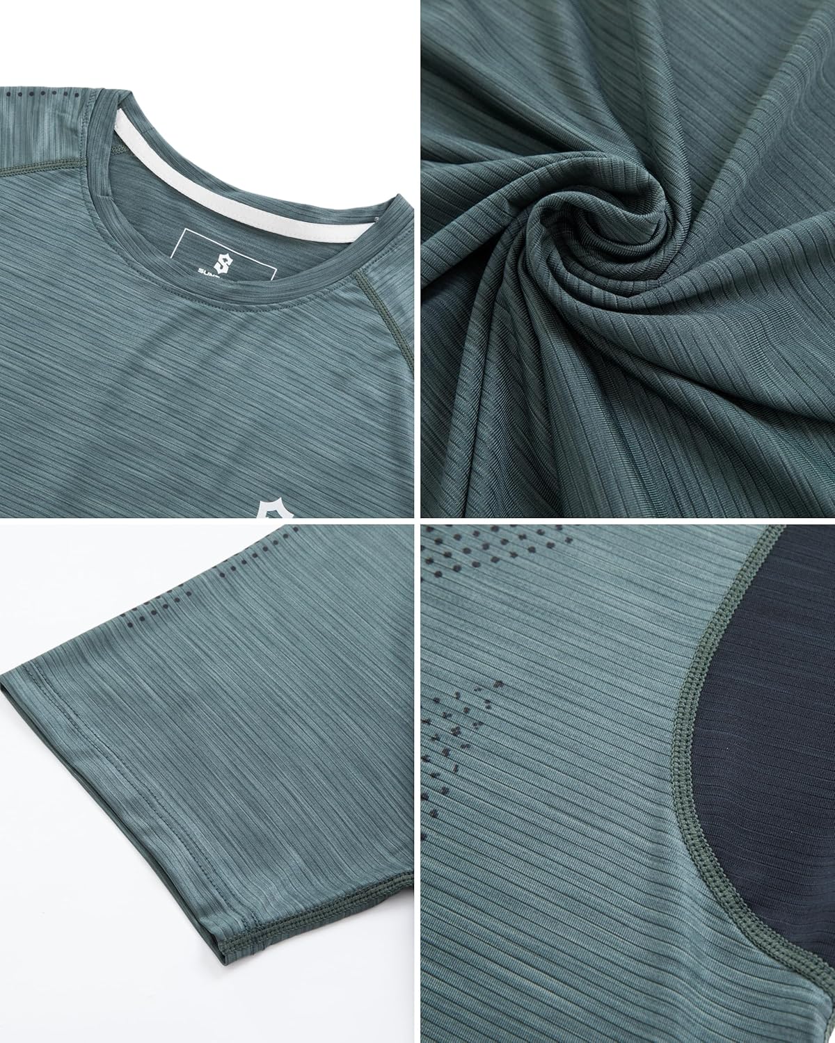 SUNTASY Men's Dry Fit Workout Shirts - Moisture-Wicking, Quick-Dry, 4-Way Stretch Premium Athletic Tees for Running & Sports - Image 5
