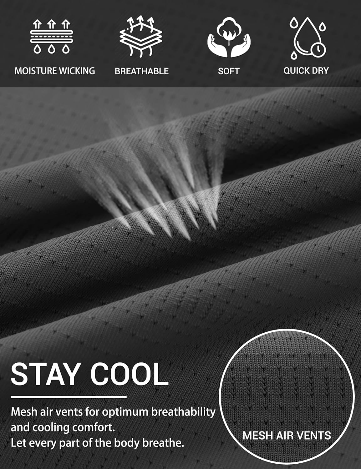 TACVASEN Men's Lightweight Athletic T-Shirts Quick Dry Workout Gym Tops Short Sleeve Running Tee Shirt Performance Activewear - Image 4