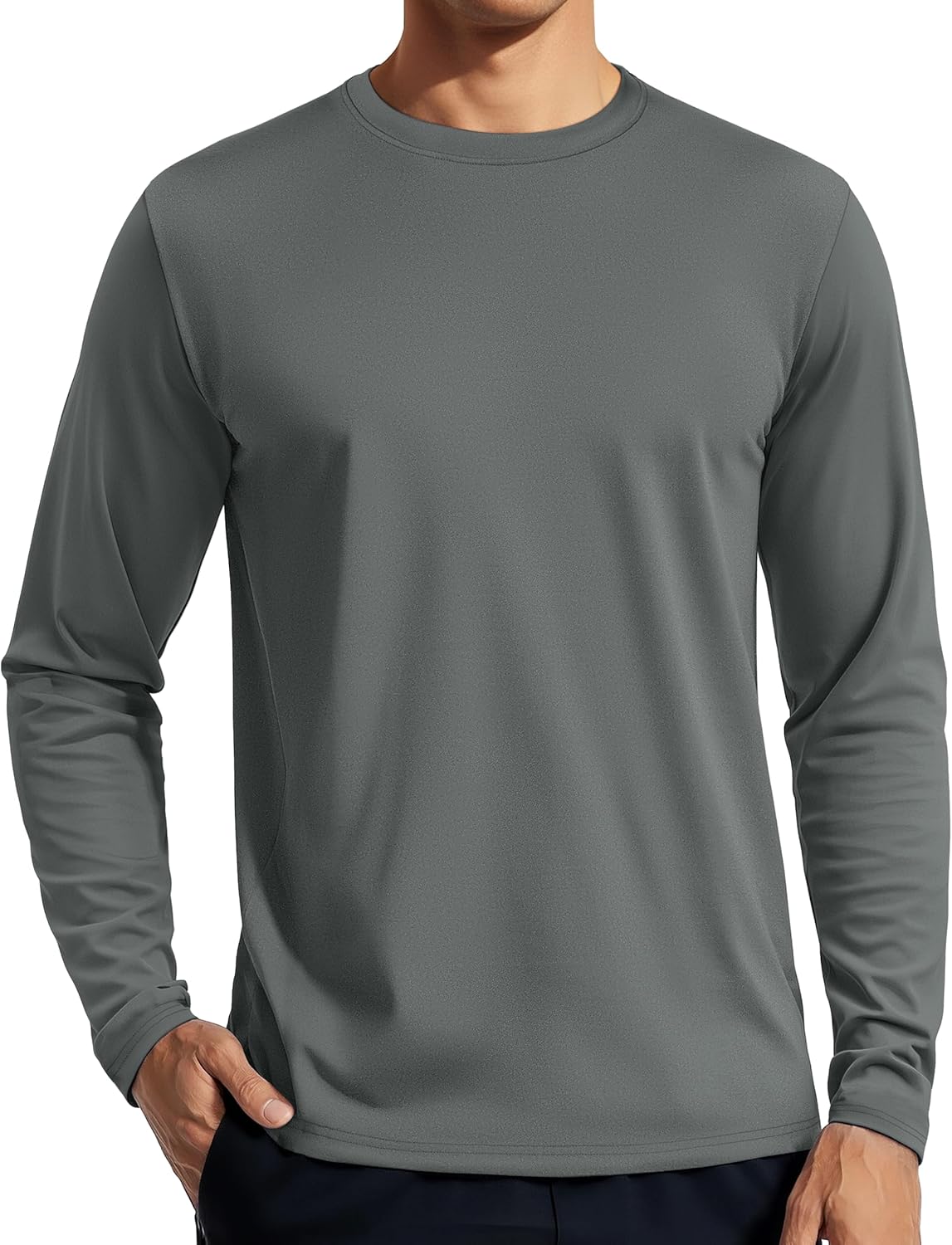 TACVASEN Men's Long Sleeve UPF 80+ Shirts Sun Protection UV SPF Shirts Rash Guard Fishing Running Quick Dry Lightweight - Image 9