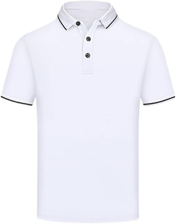 THJKUPO Men Business Casual Short Sleeves Thin Cotton T-Shirt Fashion Breathable Quick Drying Versatile Vest