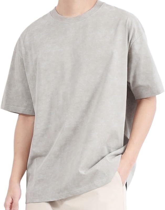 THJKUPO Retro Outdoor Sports Short Sleeves Fashion Cotton Round Neck Quick Dry T-Shirt Casual Breathable Loose Vest - Image 2