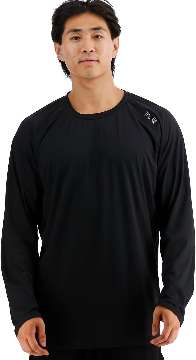 TYR Men's Athletic Performance Workout Raglan Long Sleeve Tech Tee - Image 3