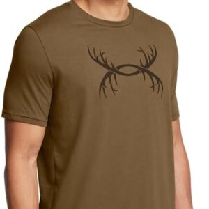Under Armour Mens Antler Logo Short Sleeve T Shirt | Casual Hunting Apparel | Camo Graphic Tee