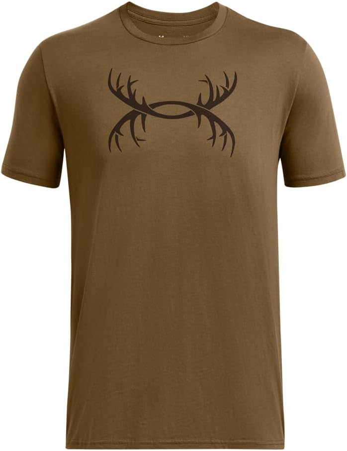 Under Armour Mens Antler Logo Short Sleeve T Shirt | Casual Hunting Apparel | Camo Graphic Tee - Image 3