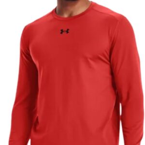 Under Armour Men's ColdGear Fitted Crew Long Sleeve T-Shirt (as1, Alpha, l, Regular, Regular, Radiant Red/Black)