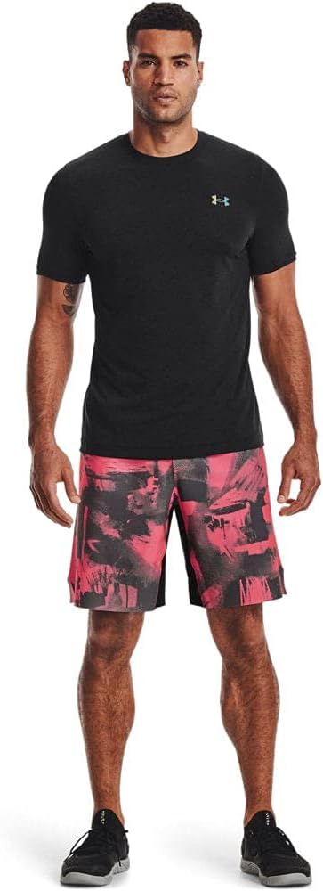 Under Armour Rush Seamless Short-Sleeve Shirt - Men's Halo Gray\/Black - Image 2