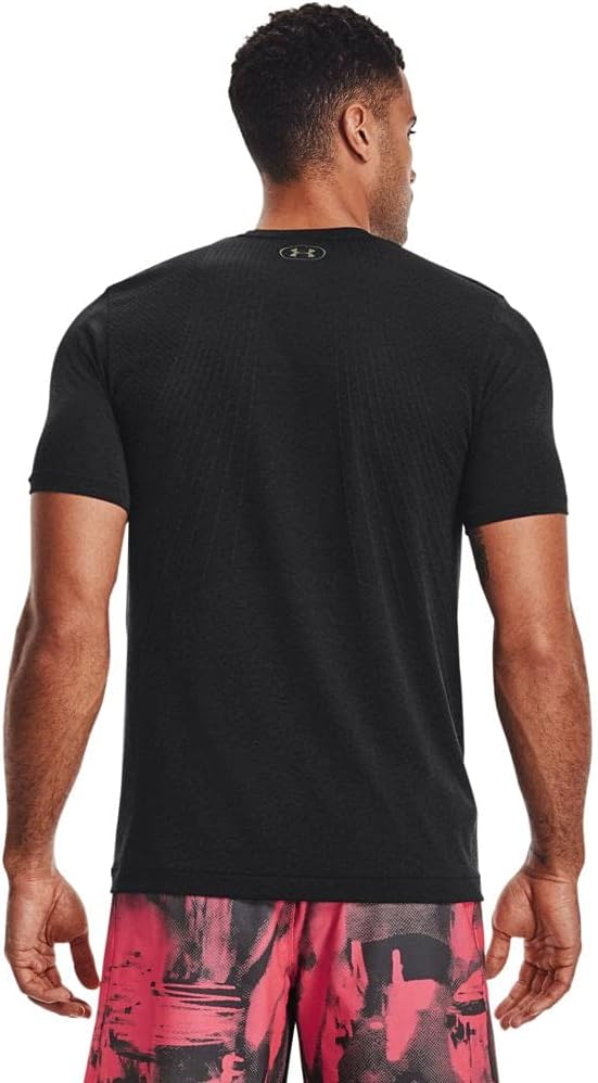 Under Armour Rush Seamless Short-Sleeve Shirt - Men's Halo Gray\/Black - Image 3