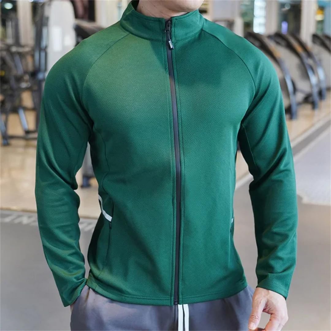 VMAKBUWIS Men's Jacket Sports Jersey Zip Up Long Sleeve T-Shirts Quick Dry Gym Fitness Coats Running Sweatshirts - Image 6